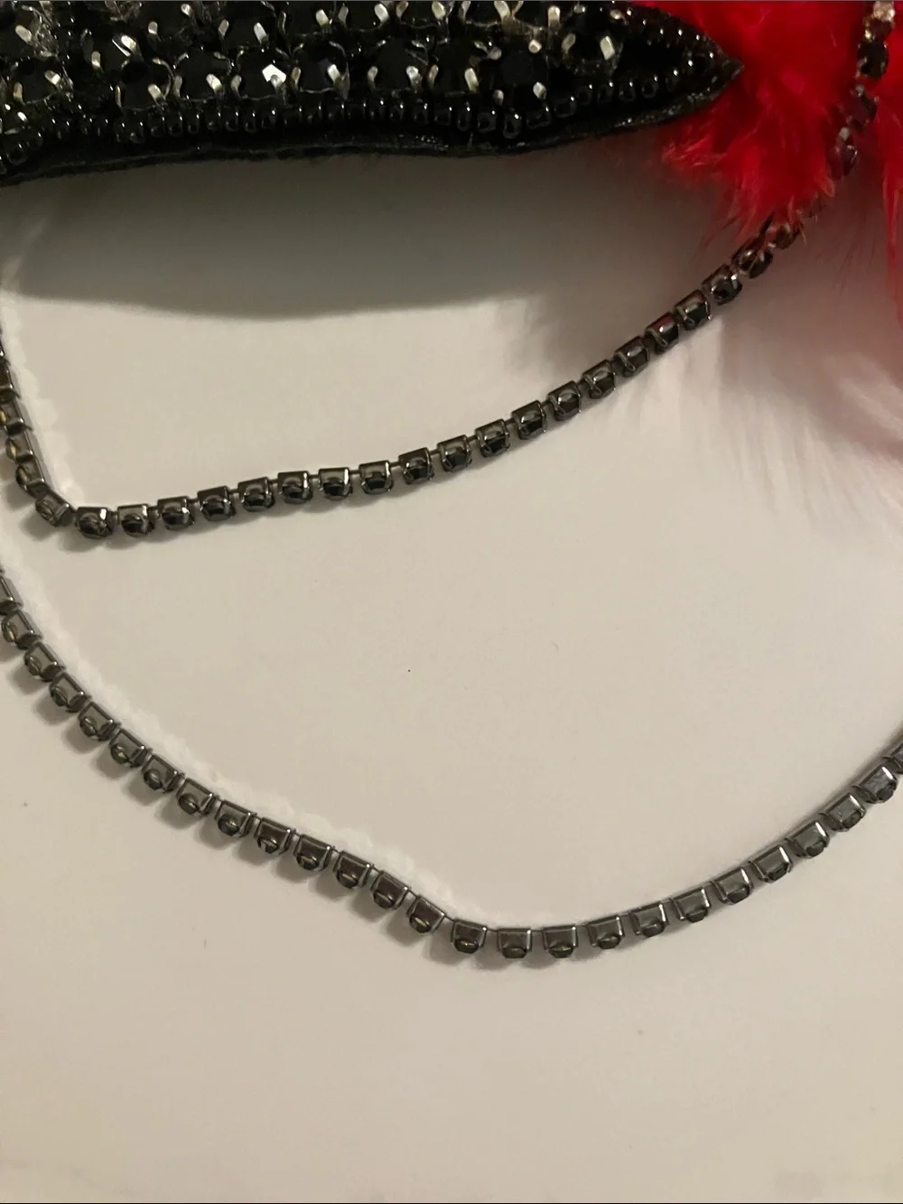 Hand made black beaded